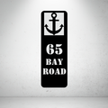 Anchor Point Sign | Custom Nautical Metal House Number