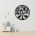 Australian wildlife metal wall art displayed in a nature-inspired nursery
