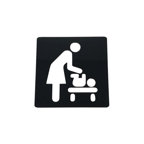 Baby Changing Station Metal Sign crafted from premium laser-cut steel with a durable powder-coated finish.