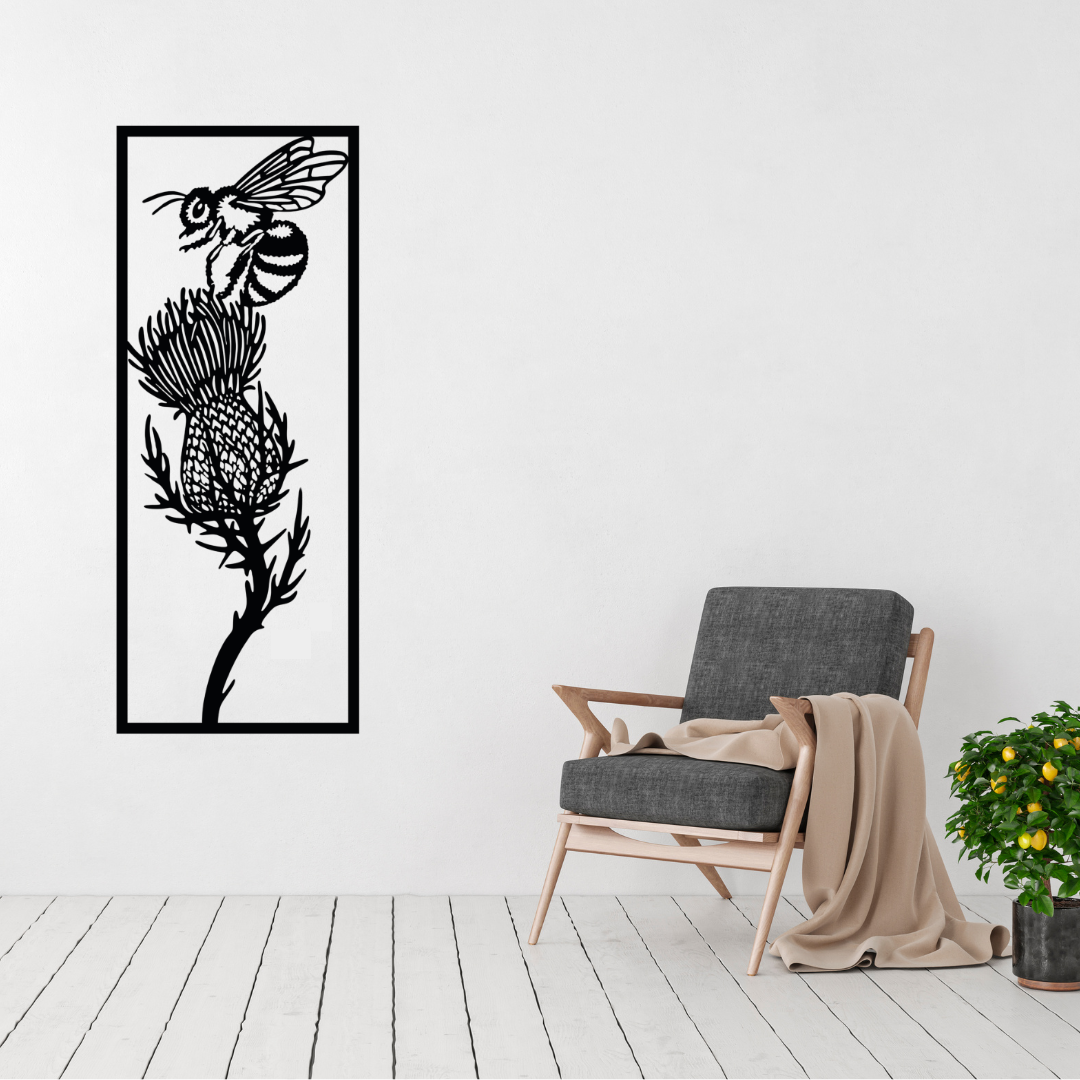 Botanical wall art displayed in a modern or rustic interior space