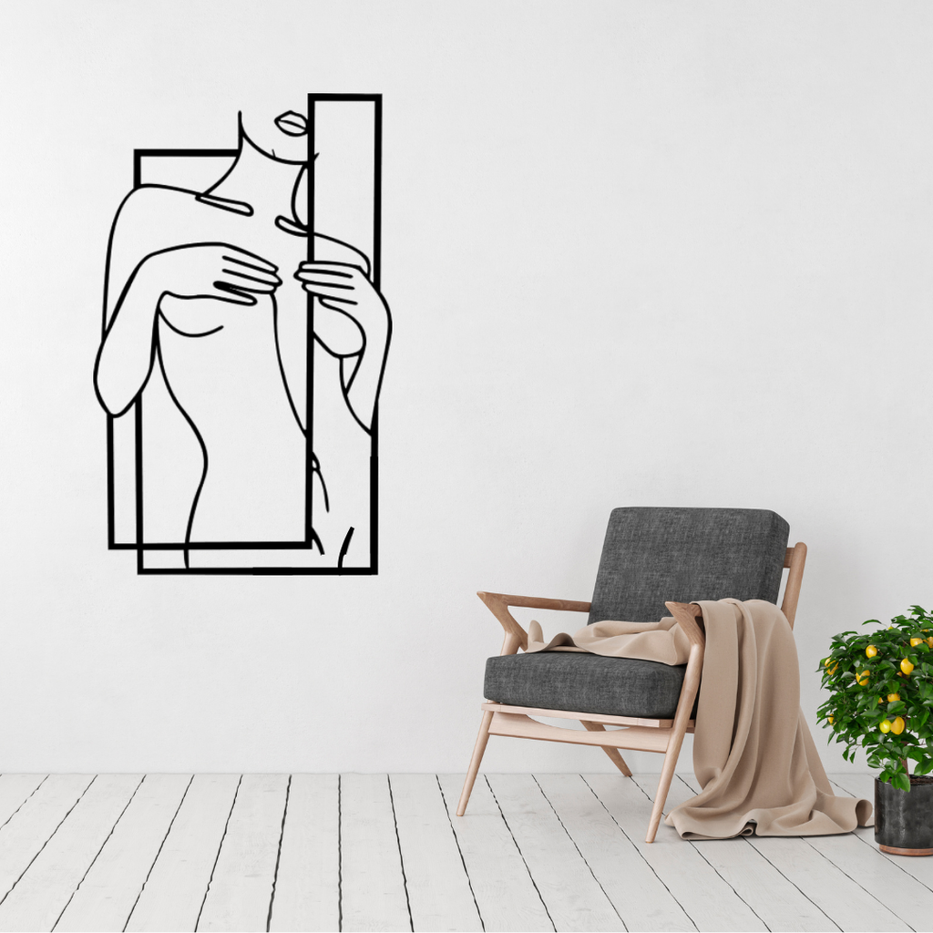 Female wall art displayed in a contemporary interior space