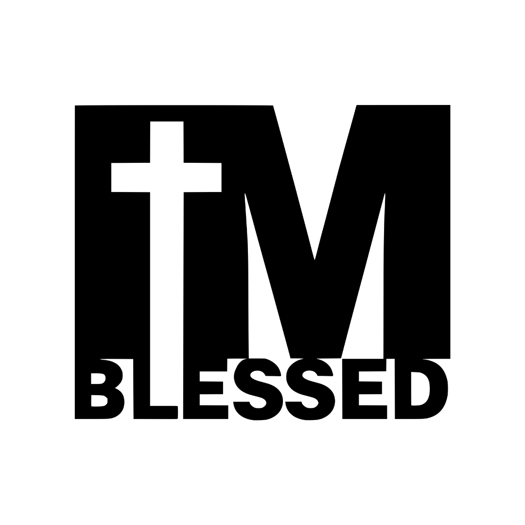 Blessed by Faith I’m Blessed metal wall art isolated on a white background showing bold lettering with an integrated cross