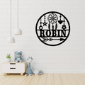 Dreamcatcher metal wall art displayed in a boho-inspired bedroom