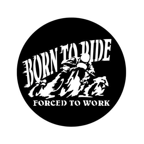 Born to Ride, Forced to Work | Motorcycle Metal Wall Art crafted from premium laser-cut steel with a durable powder-coated finish.