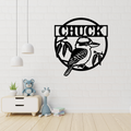 Australian kookaburra metal wall art displayed in a nature-themed nursery