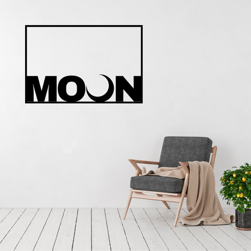 Celestial Harmony | Moon Phase Metal Wall Art displayed in a modern living room.