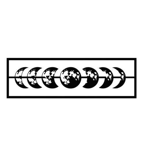 Celestial Journey | Moon Phase Metal Wall Art crafted from premium laser-cut powder-coated steel.