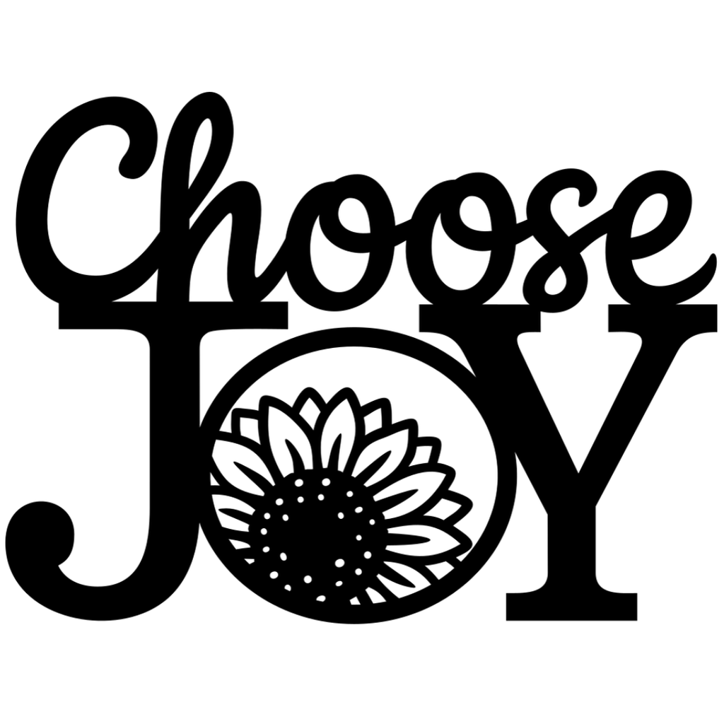 Choose Happiness | Choose Joy Metal Wall Sign crafted from premium laser-cut powder-coated steel.