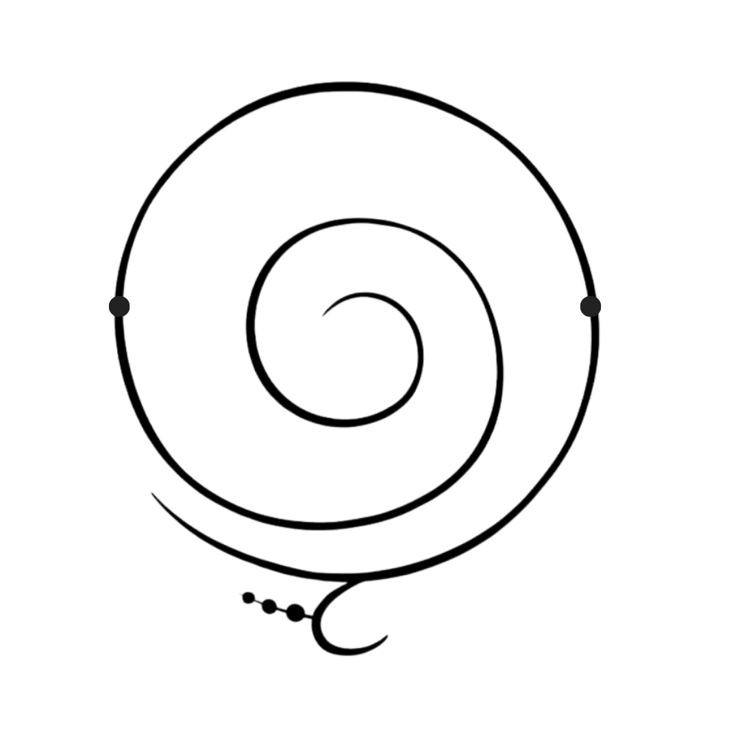 Close-up of a laser-cut minimalist spiral metal wall art featuring an elegant continuous circular design.