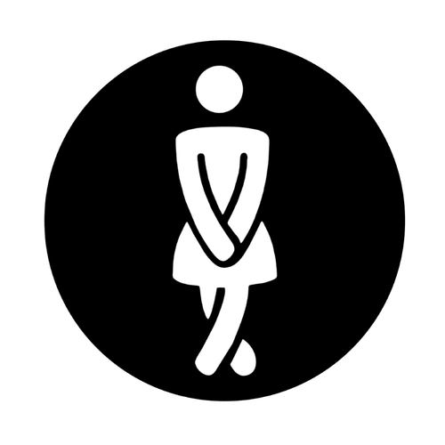 Classic Female Toilet Sign | Metal Bathroom Sign crafted from premium laser-cut steel with a durable powder-coated finish.