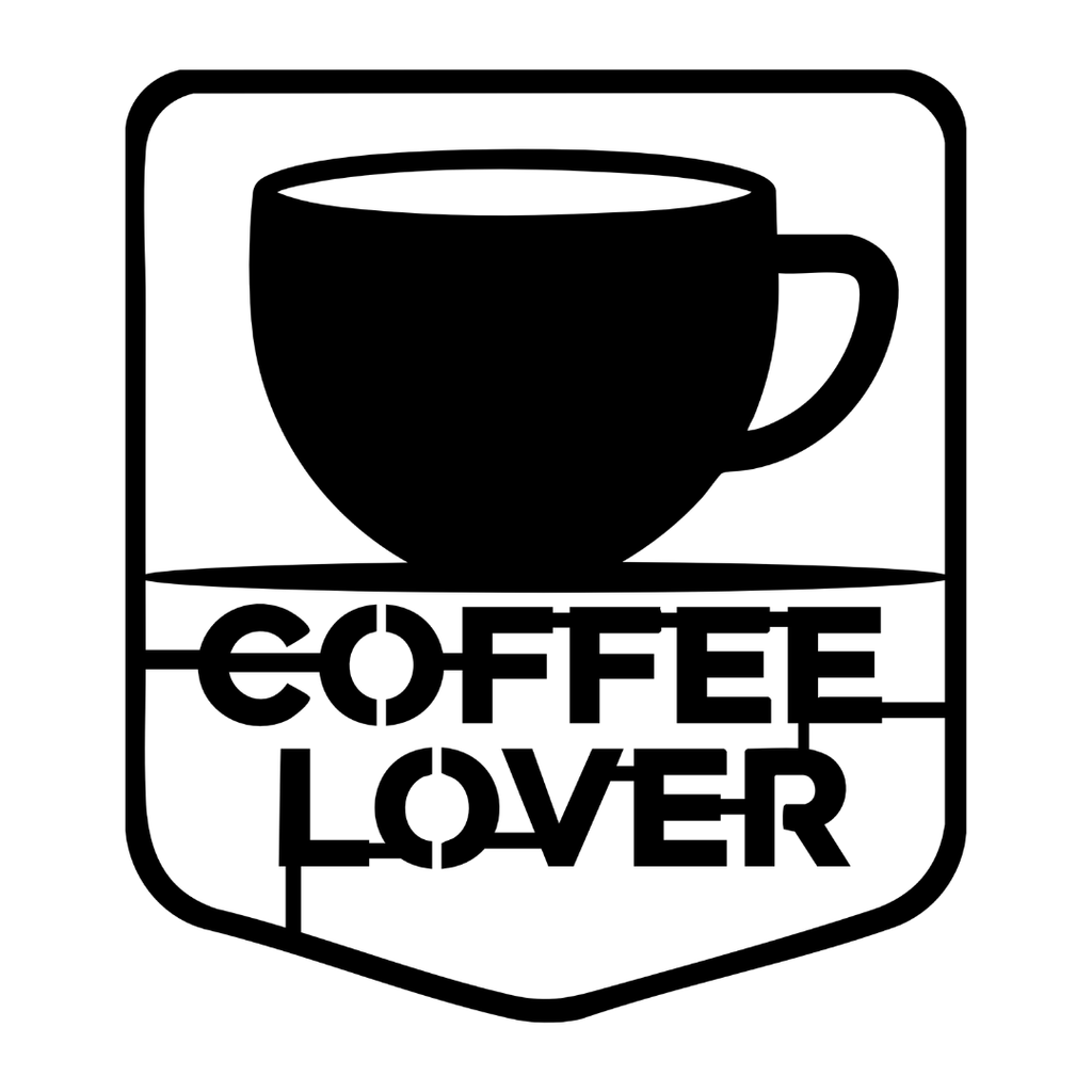 Coffee Lover Badge | Coffee Metal Wall Art crafted from premium laser-cut powder-coated steel.