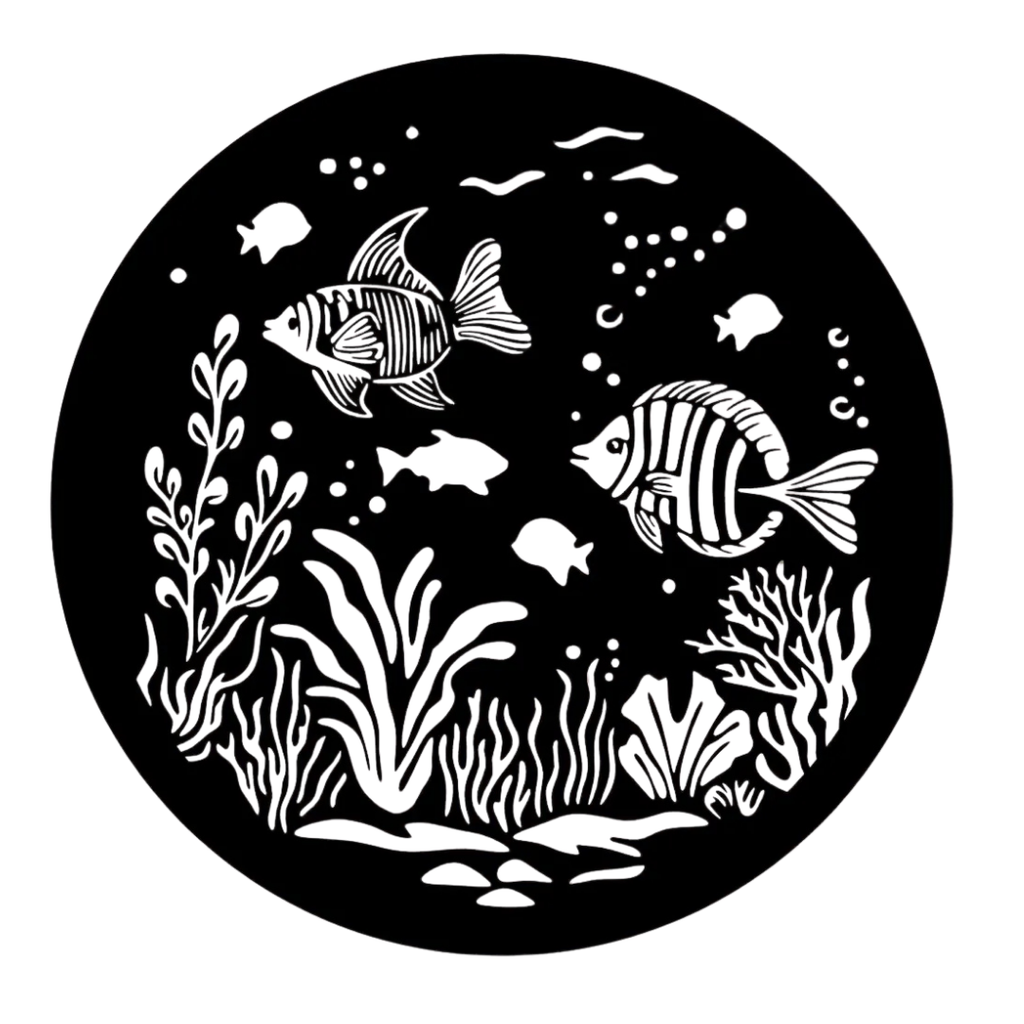 Coral Reef Harmony | Tropical Fish Metal Wall Art crafted from premium laser-cut powder-coated steel.