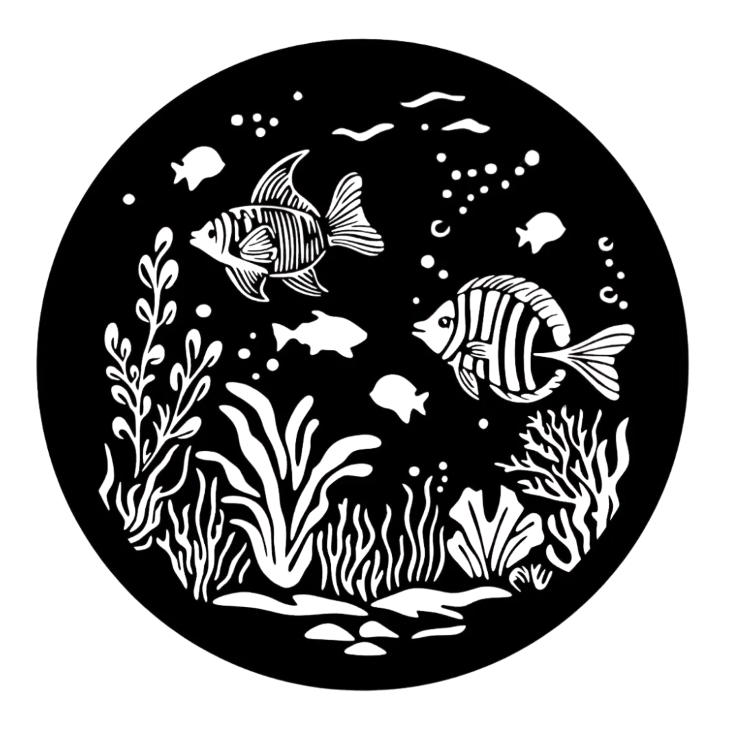 Coral Reef Harmony | Tropical Fish Metal Wall Art crafted from premium laser-cut powder-coated steel.
