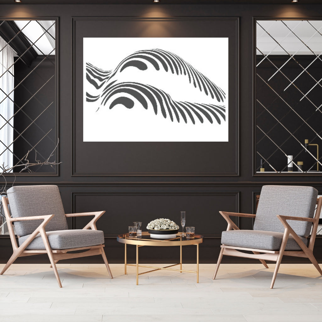 Female metal wall art as a statement piece in a luxury interior setting