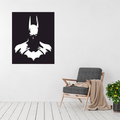Batman wall art displayed in a modern home theatre or living room
