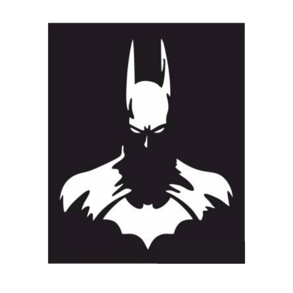 Batman front silhouette metal wall art bold superhero design in black finish