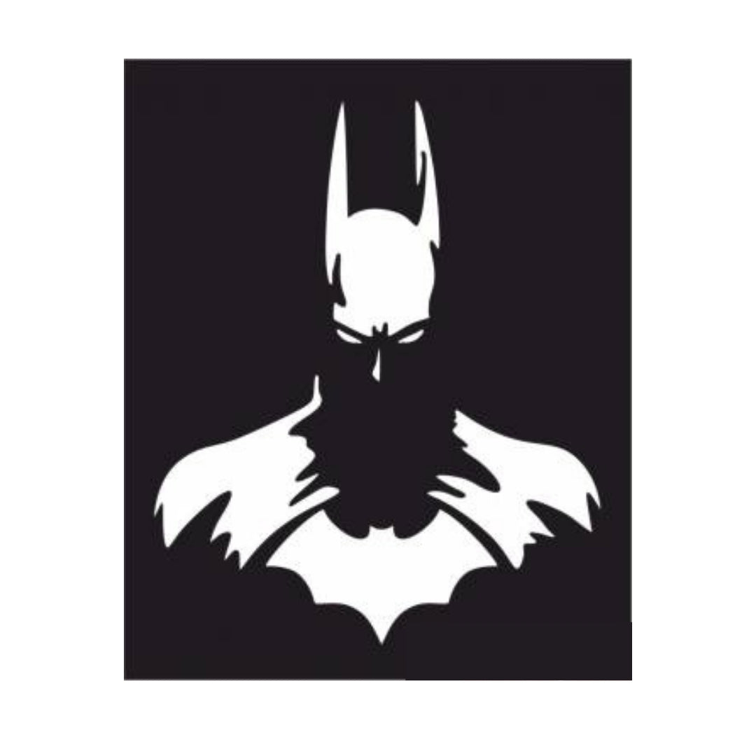 Batman front silhouette metal wall art bold superhero design in black finish