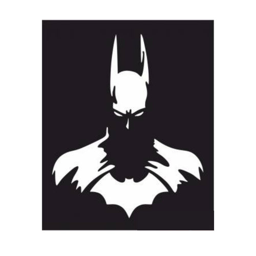 Batman front silhouette metal wall art bold superhero design in black finish
