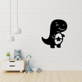 Dino Buddy | Baby Dinosaur Metal Wall Art displayed in a bright modern nursery.