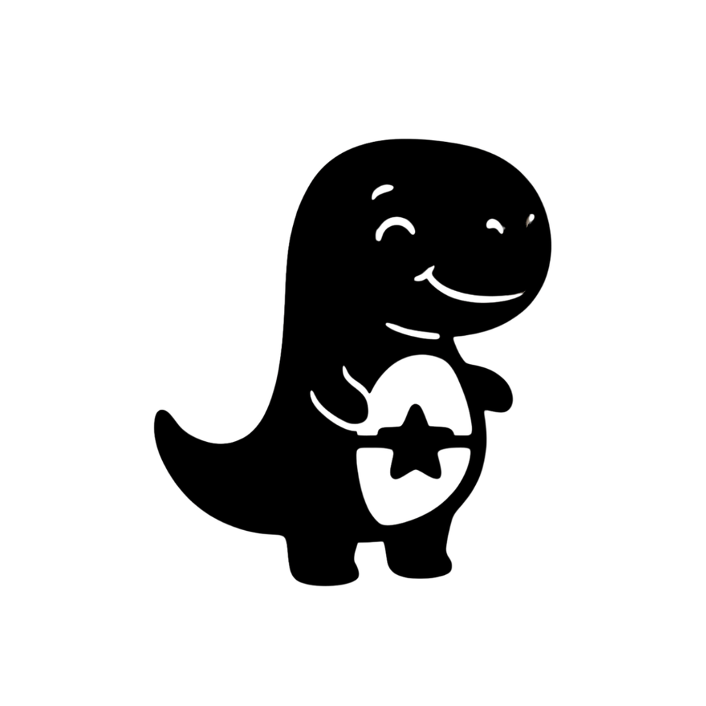 Dino Buddy | Baby Dinosaur Metal Wall Art crafted from premium laser-cut powder-coated steel.