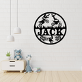 Motocross wall art displayed in an adventurous boys bedroom