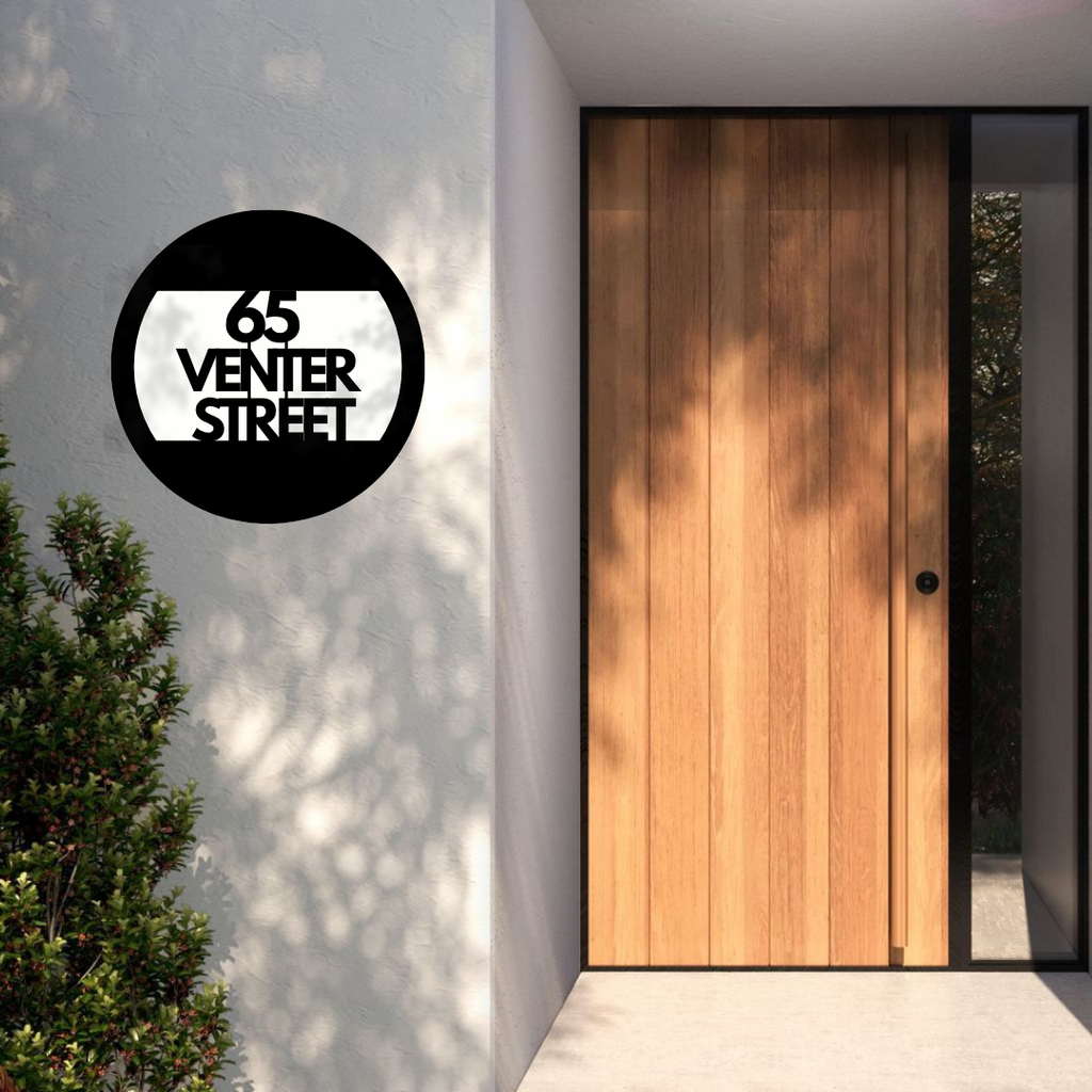 Divide Mark Sign | Custom Modern Metal House Numbe