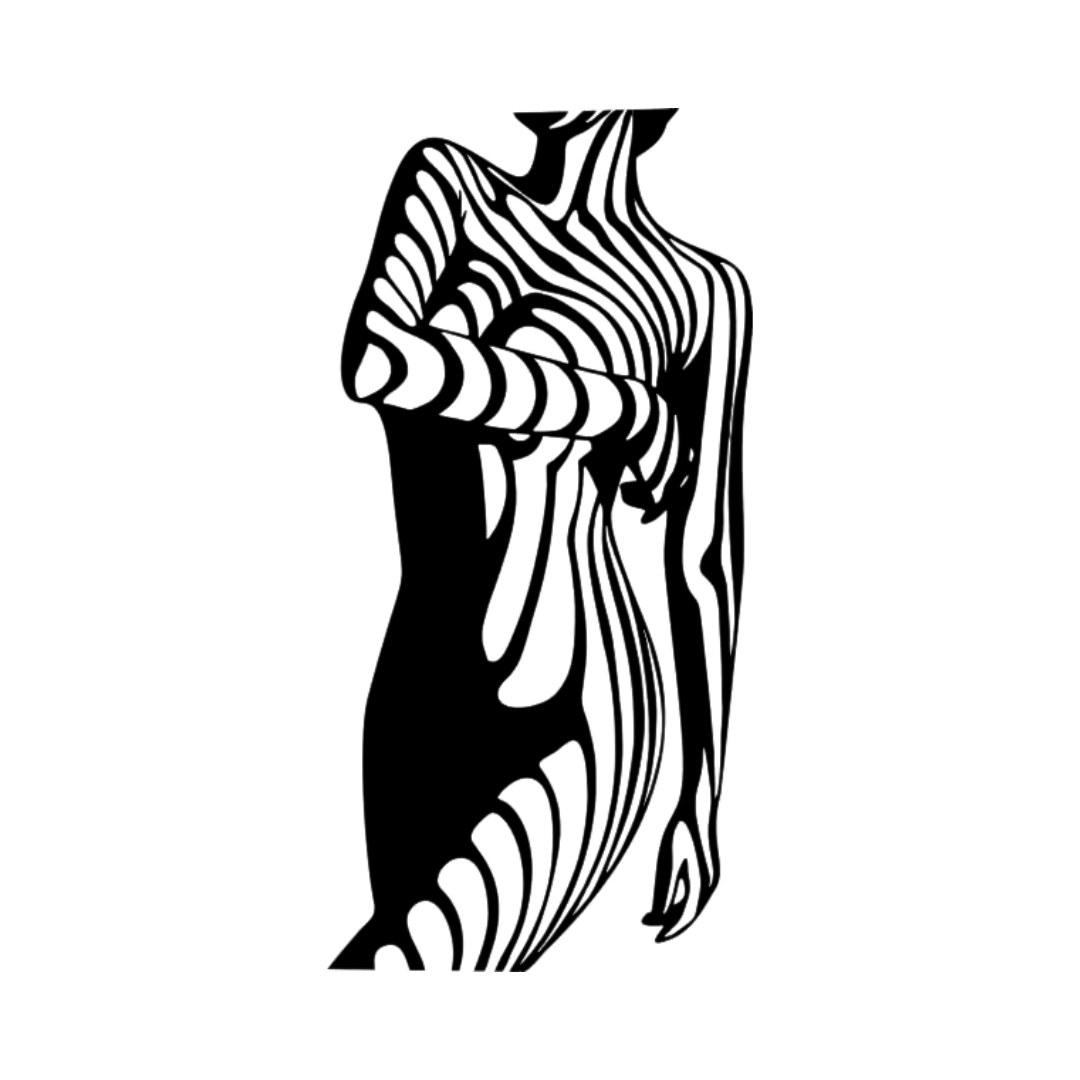 Female silhouette metal wall art modern nude form design