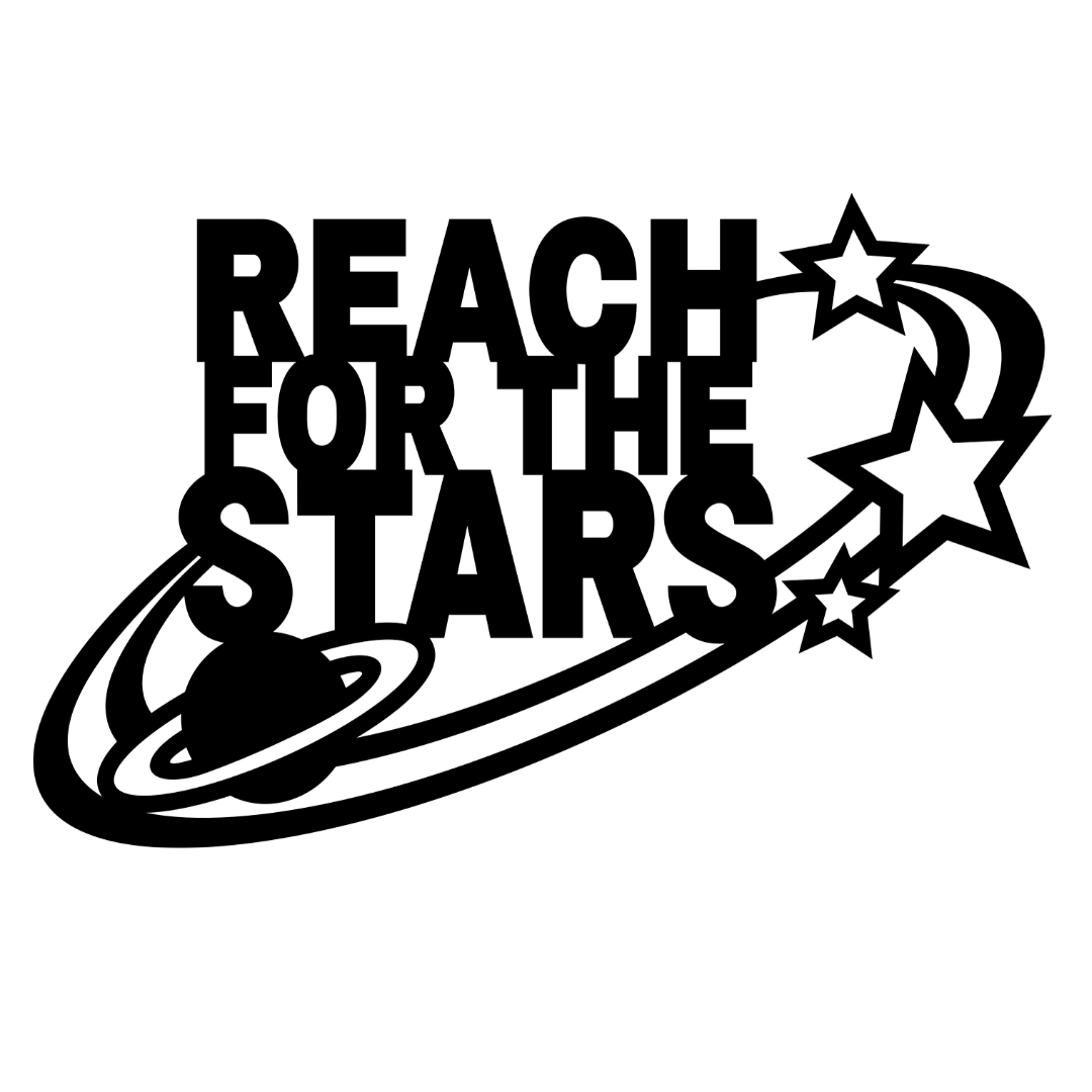 Dream Big Reach for the Stars metal wall art isolated on a white background showing bold lettering, stars and planetary design