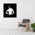 Elegant Silhouette | Modern Woman Metal Wall Art displayed in a contemporary living room.