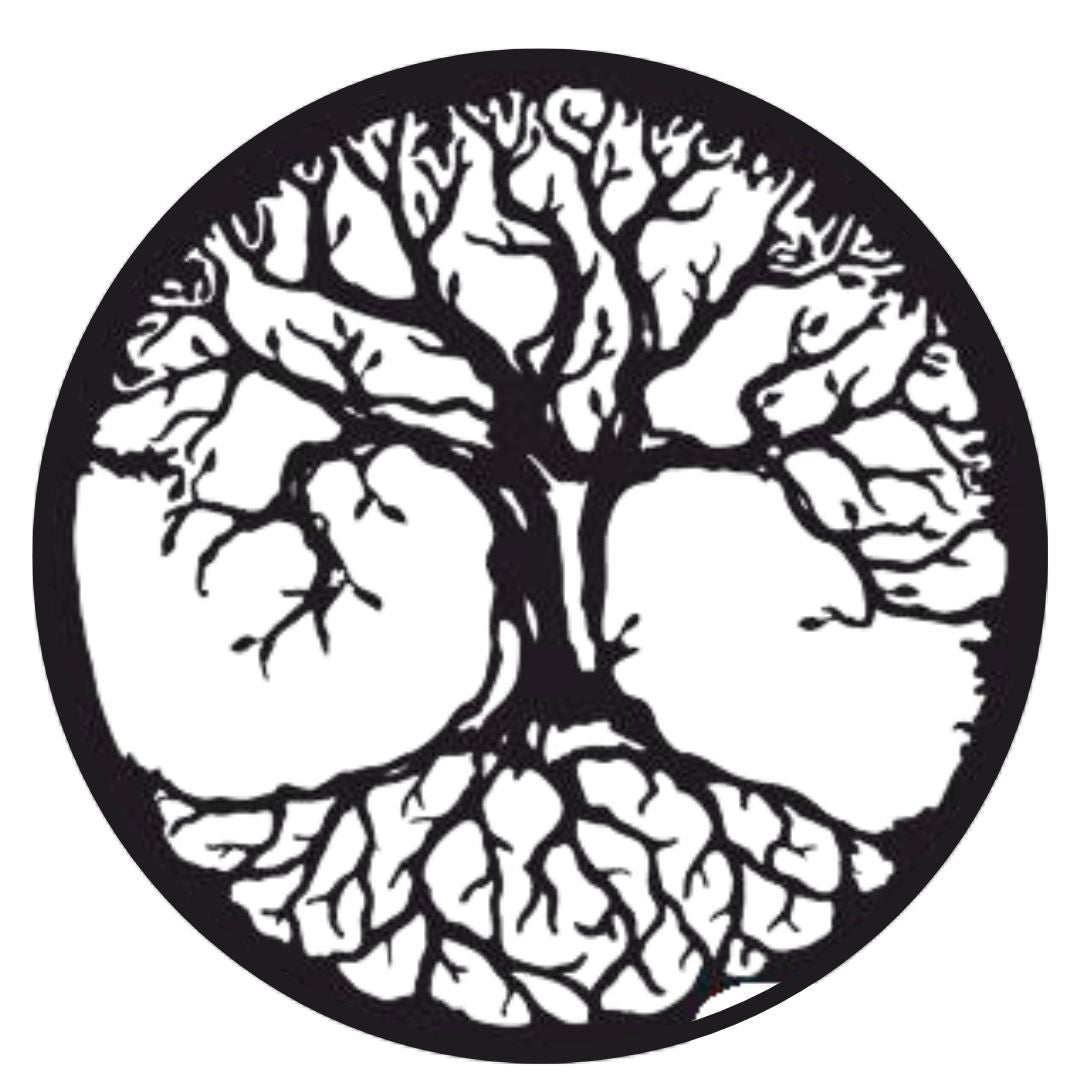 Tree of life metal wall art circular frame symbolic modern design