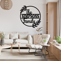 Elegant family name wall art displayed in a modern entryway