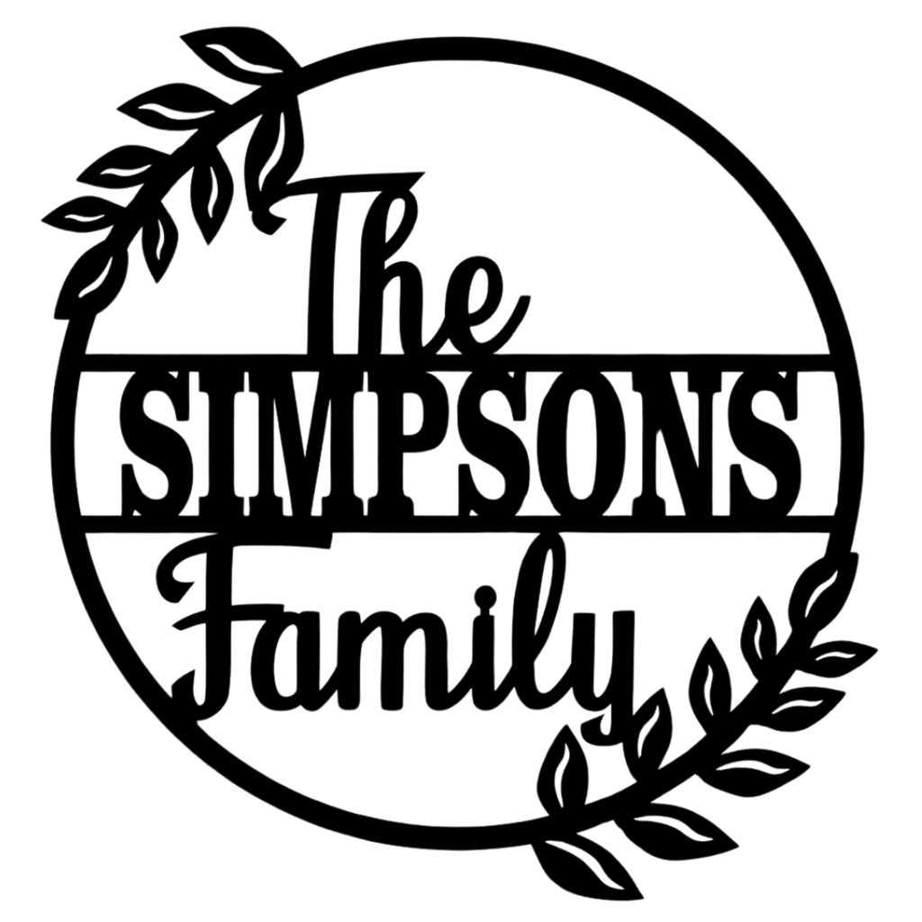 Family Roots metal wall sign isolated on plain background