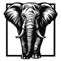 Gentle Giant | Elephant Portrait Metal Wall Art crafted from premium laser-cut powder-coated steel.