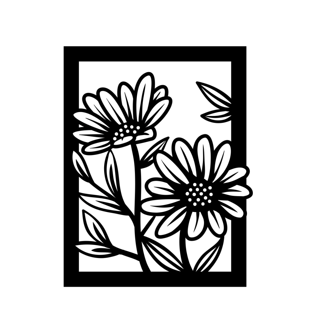 Sunflower metal wall art floral design modern decor