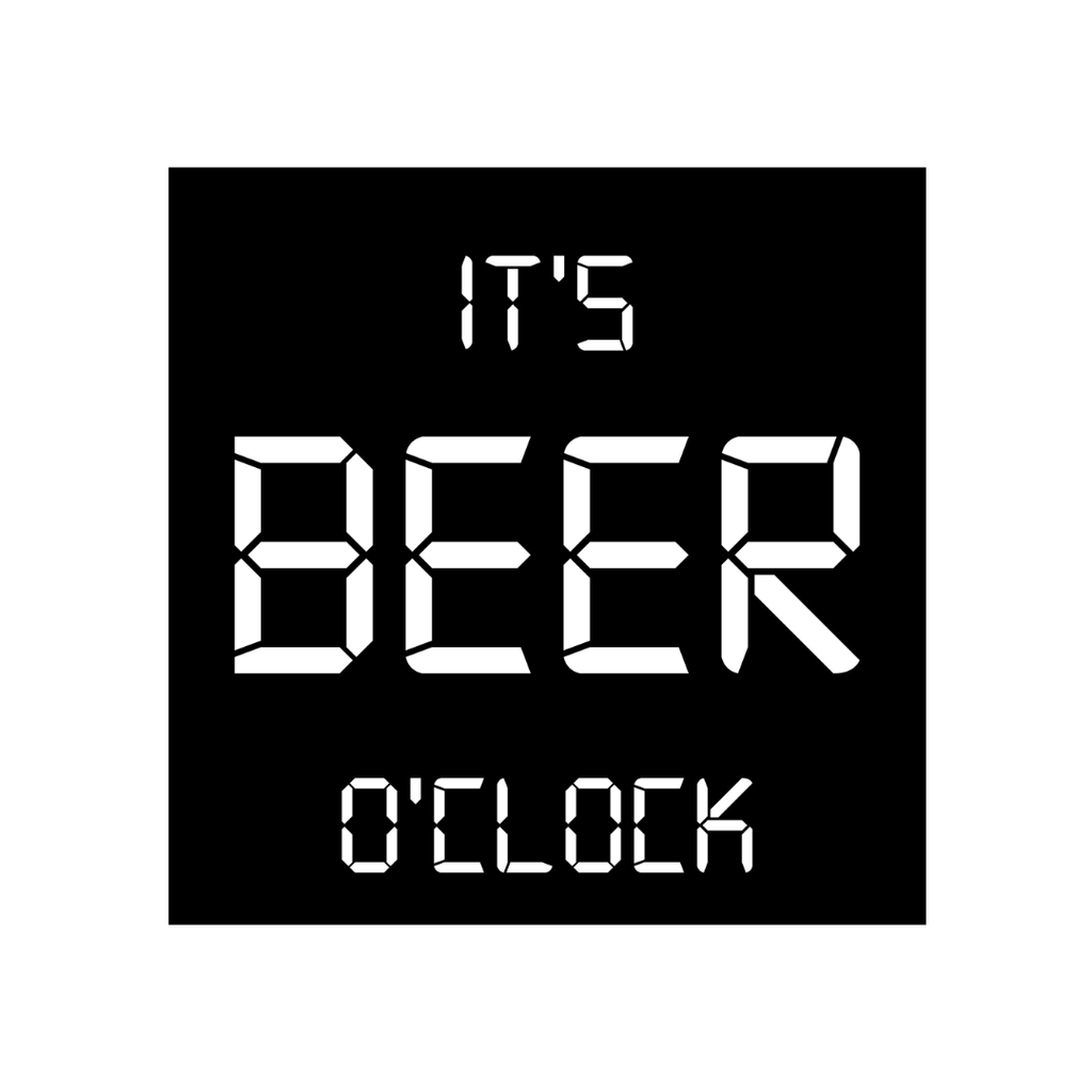 Good Times Clock Inspired Design | It's Beer O'Clock Metal Wall Art crafted from premium laser-cut powder-coated steel.