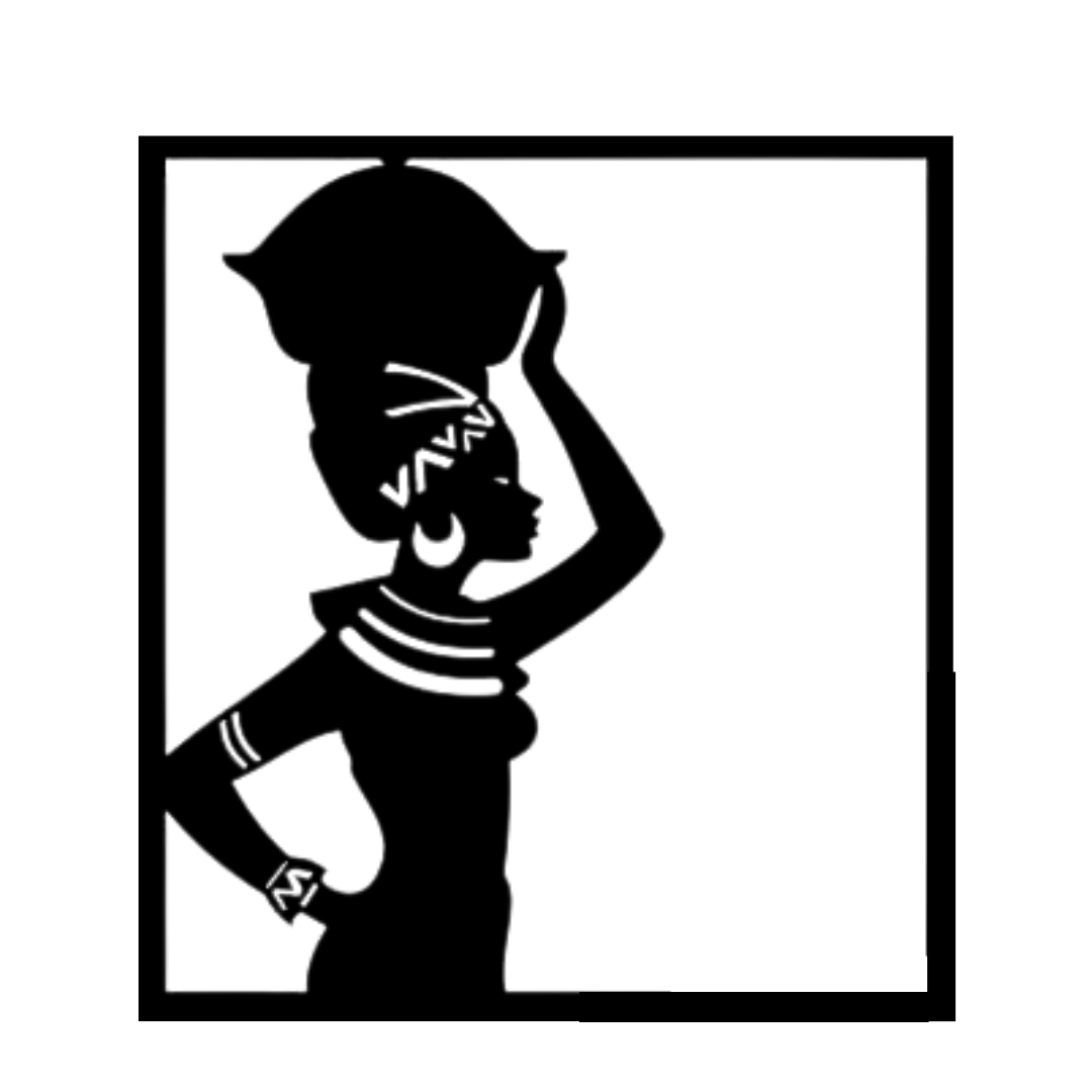 African woman metal wall art silhouette cultural design