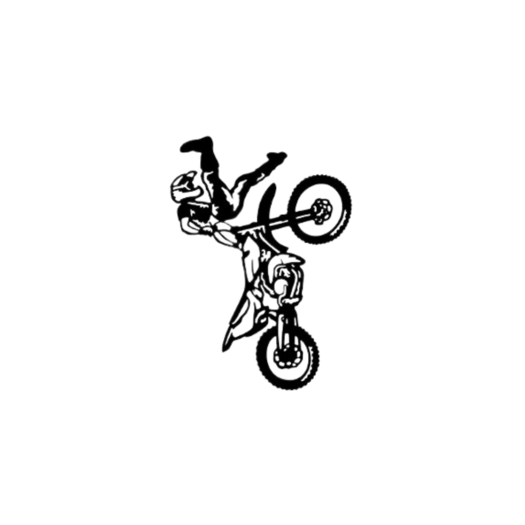 Gravity Defied | Freestyle Motocross Metal Wall Art crafted from premium laser-cut powder-coated steel.