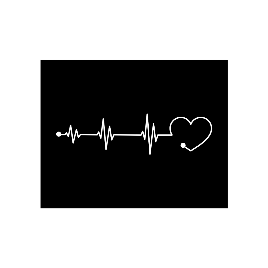 Heartfelt Moments | Heartbeat Love Metal Wall Art displayed above a bed in a contemporary bedroom.