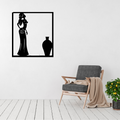 African wall art displayed in a modern interior space
