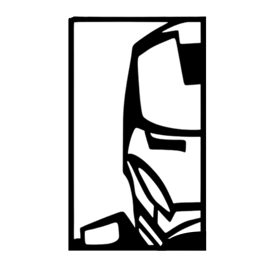 Iron man metal wall art superhero mask design in black finish