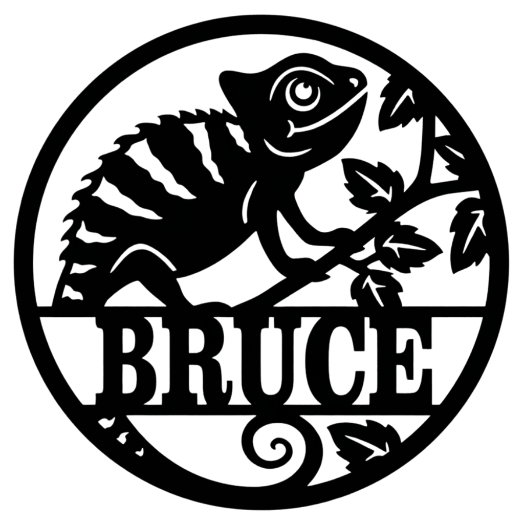 Jungle Crawler reptile wall sign on plain white background