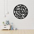 Reptile metal wall art displayed in a jungle-themed kids room
