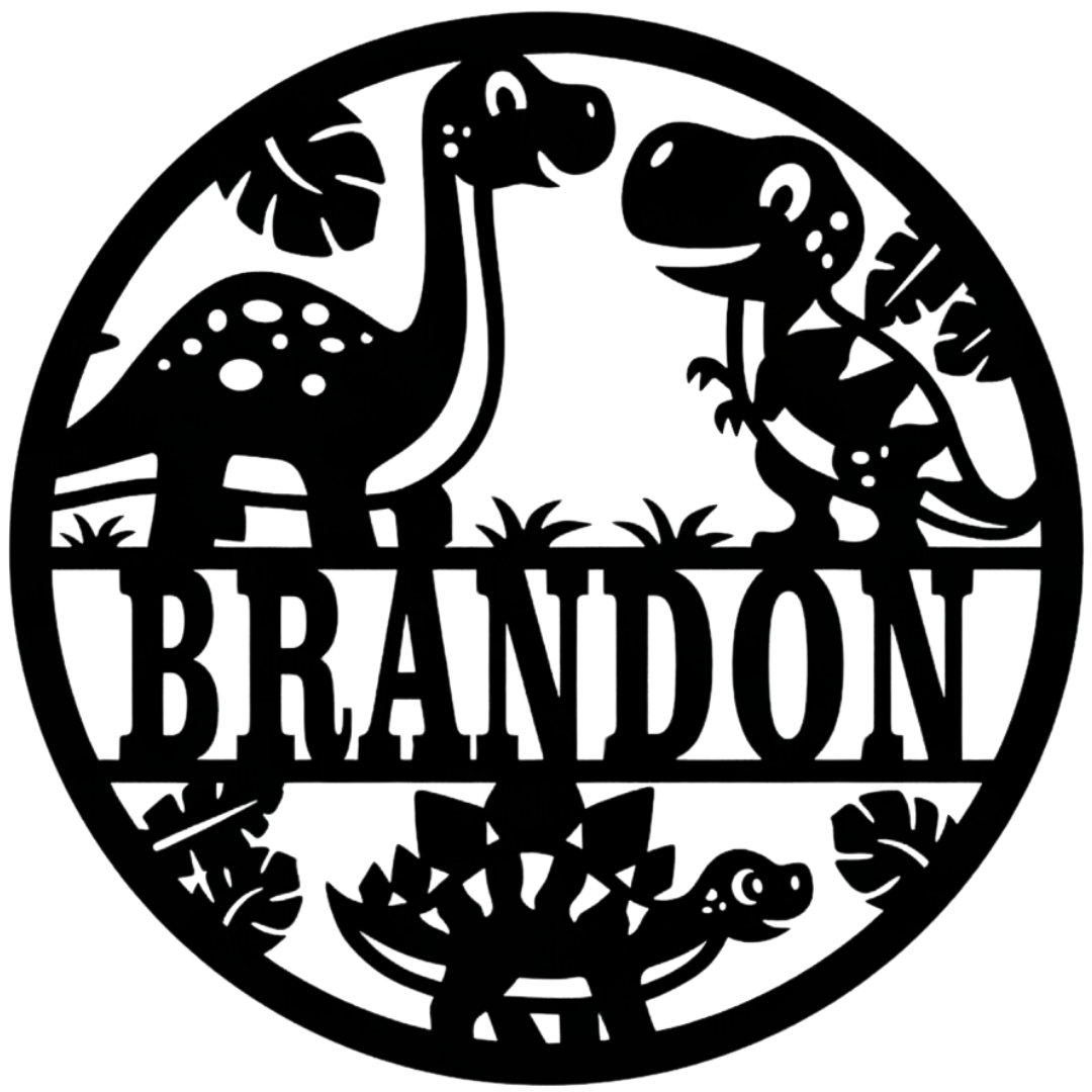 Jurassic Journey dinosaur sign on plain white background
