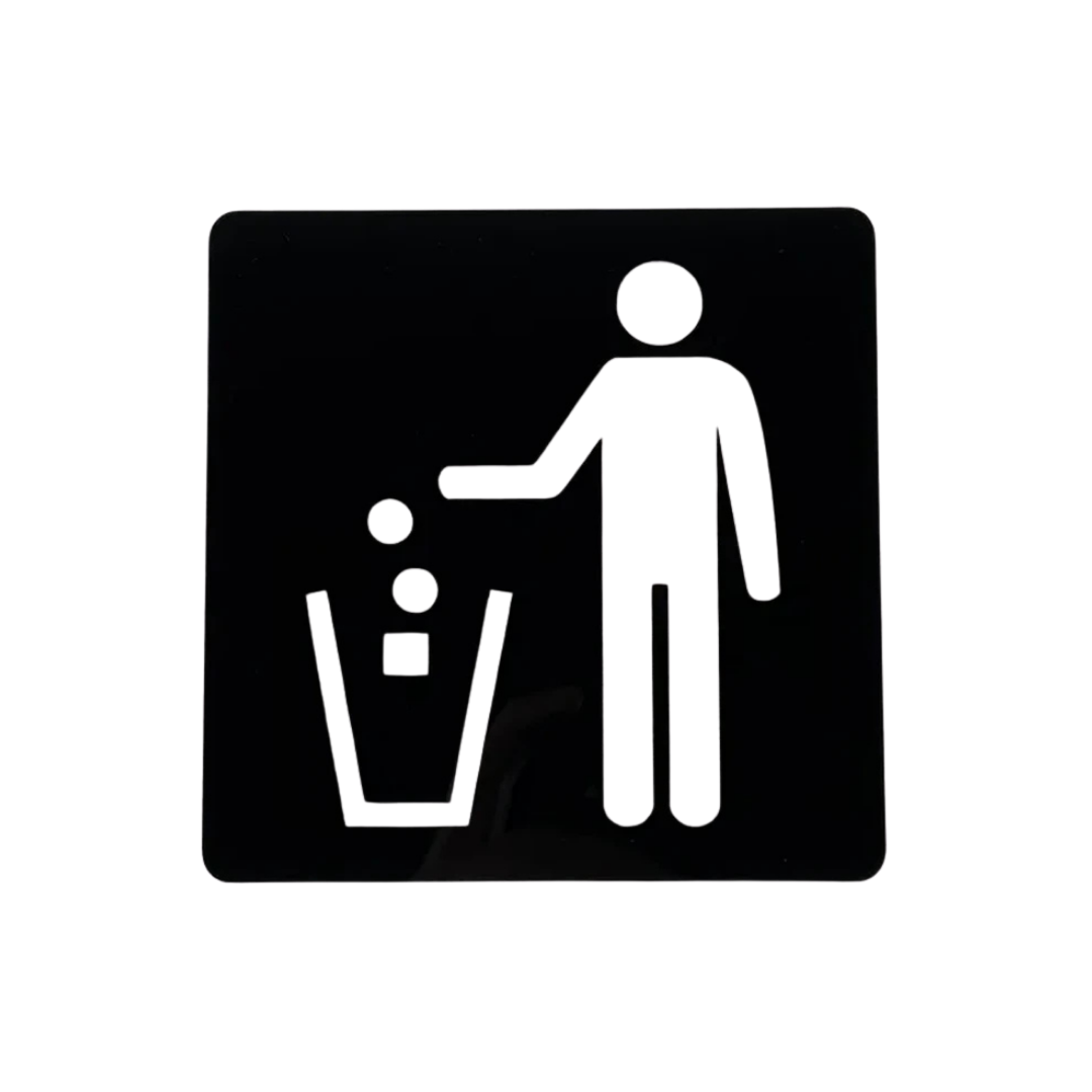 Keep It Clean Litter Bin Metal Sign made from premium laser-cut steel with a durable powder-coated finish.