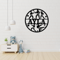 Martial arts metal wall sign displayed in a sporty boys bedroom