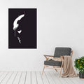 Batman wall art displayed in a modern entertainment room or office
