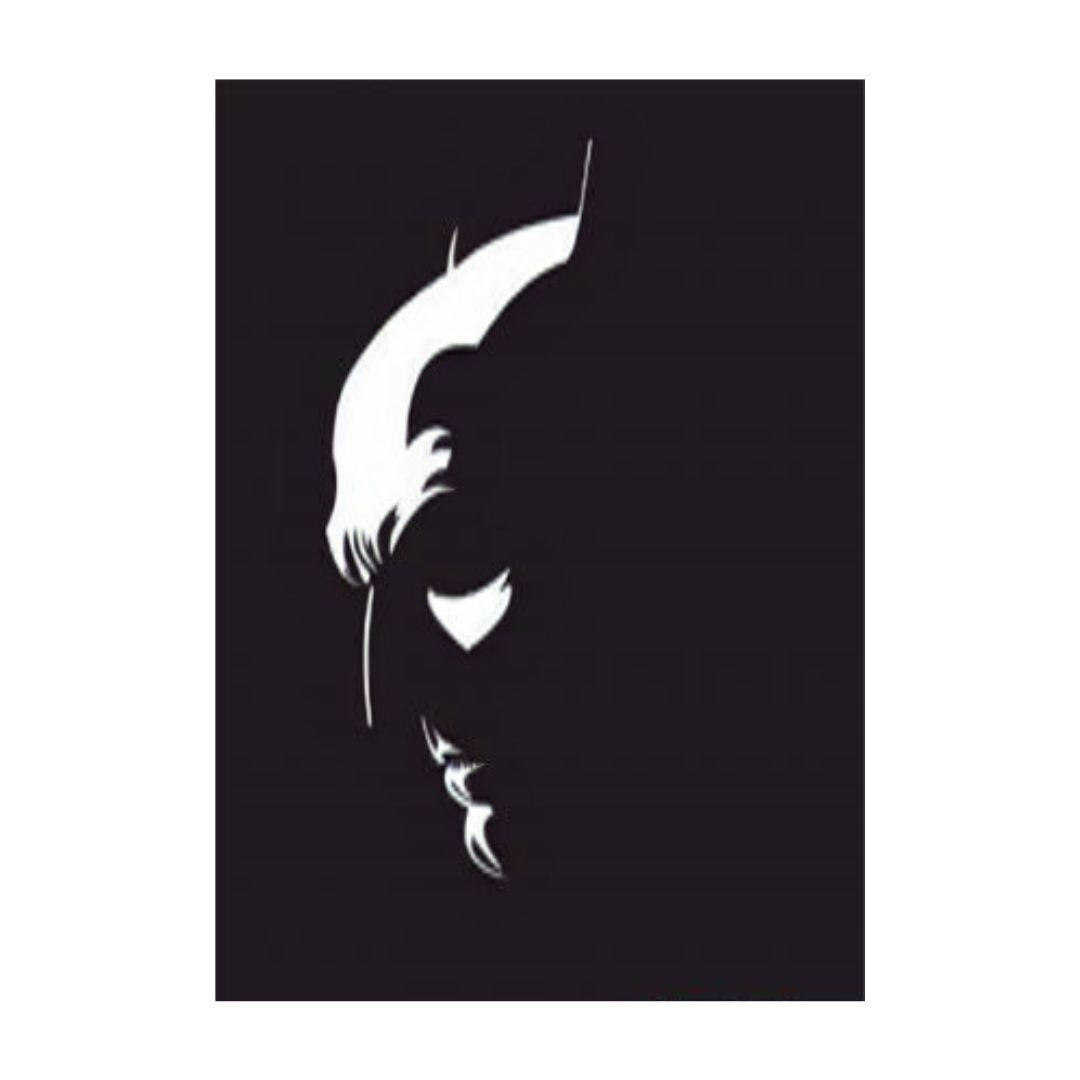 Batman silhouette metal wall art minimalist superhero design in black finish