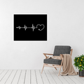 Heartfelt Moments | Heartbeat Love Metal Wall Art crafted from premium laser-cut powder-coated steel.