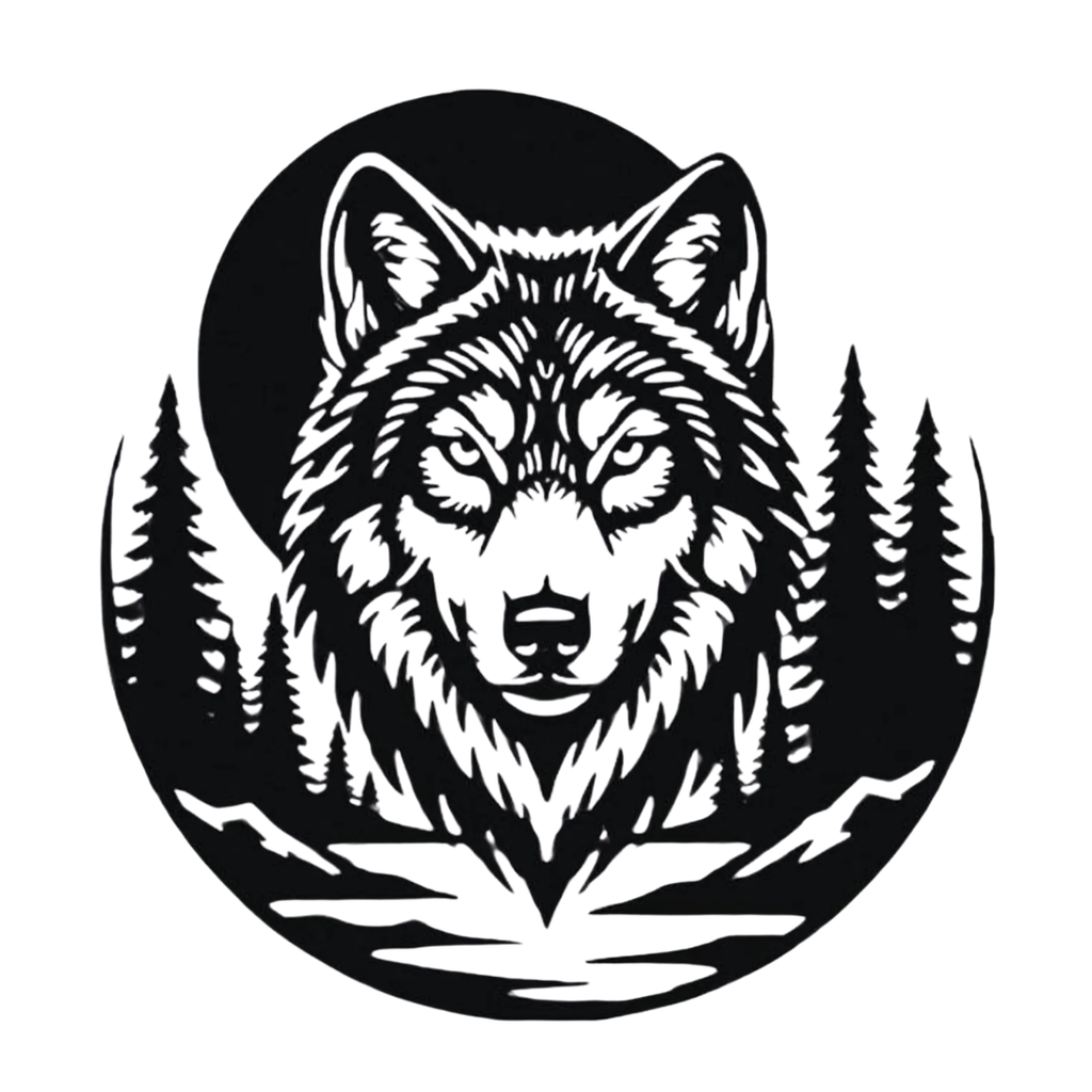 Lone Guardian | Wolf Metal Wall Art crafted from premium laser-cut powder-coated steel.