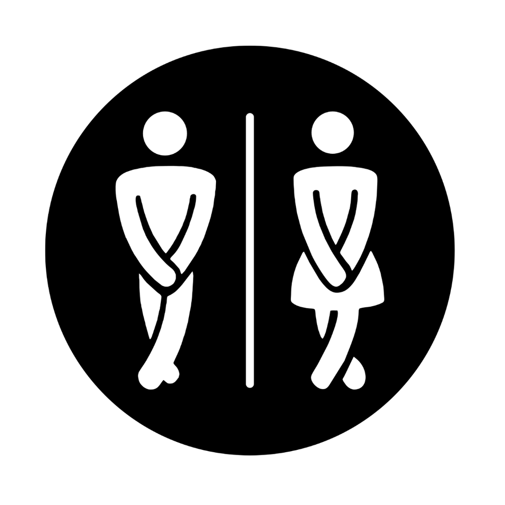 Male & Female Toilet Sign | Unisex Bathroom Sign crafted from premium laser-cut steel with a durable powder-coated finish.
